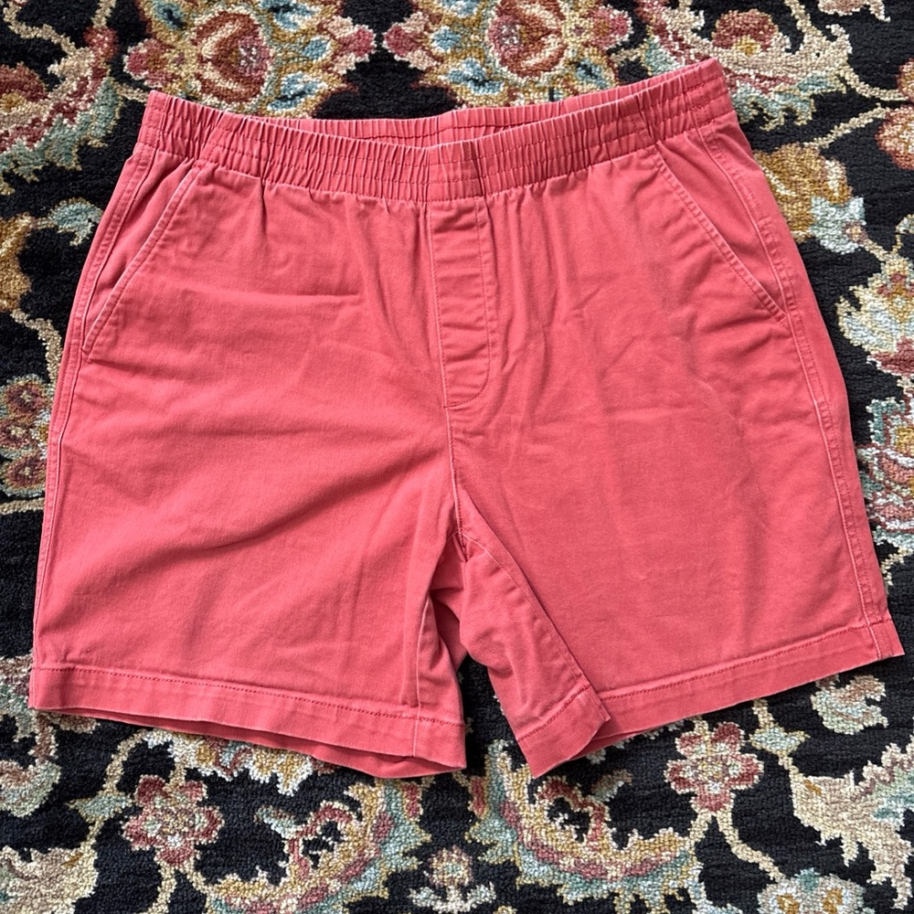 Lands' End Faded Red Mid Rise Pull On Chino Shorts